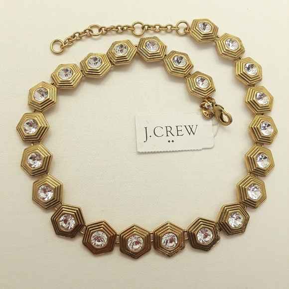 J. Crew Swarovski Crystal Statement Necklace NWT - Picture 3 of 8